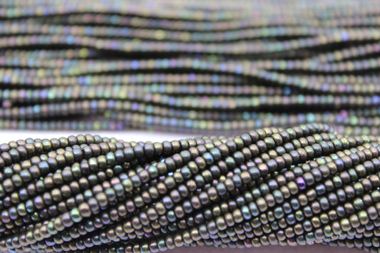 11/0 Preciosa Seed Beads, Brown Iris Opaque Luster, 1 Hank, Czech Seed Beads, Embroidery Material, Jewelry Supply, 59115