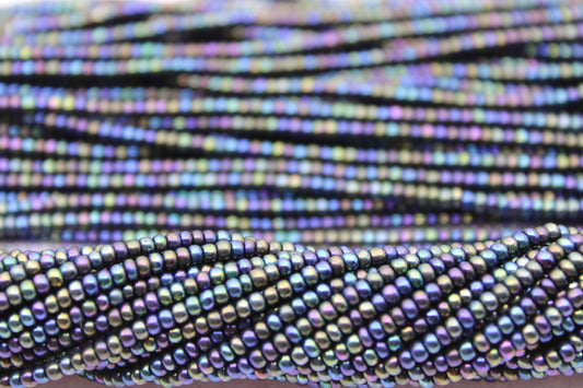 11/0 Preciosa Seed Beads, Blue Iris Opaque Luster, 1 Hank, Czech Seed Beads, Embroidery Material, Jewelry Supply, 59135