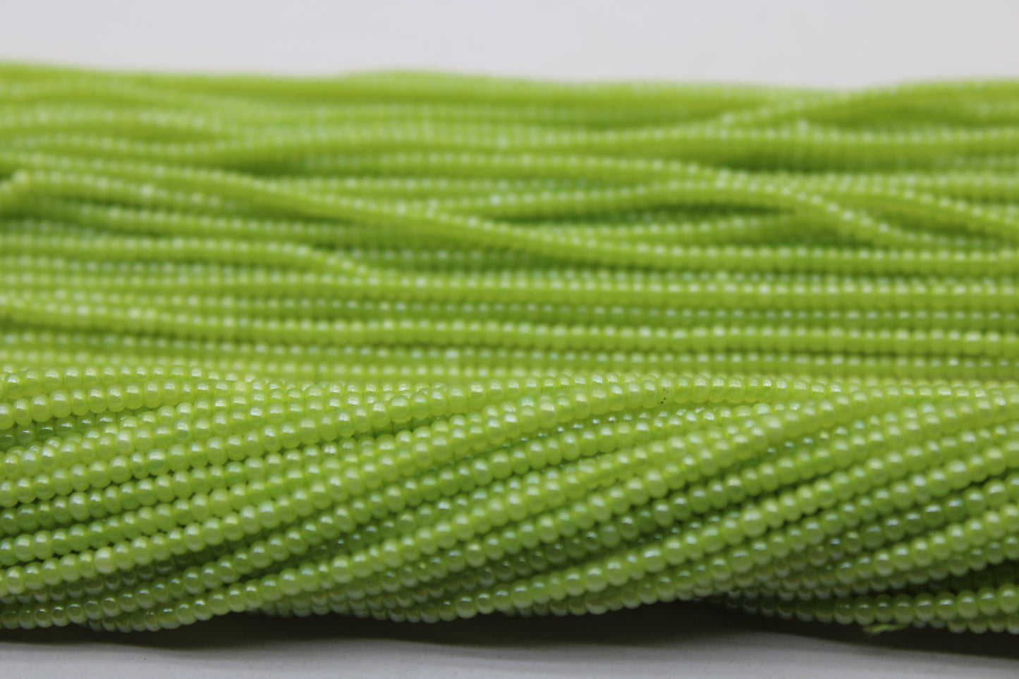 11/0 Preciosa Seed Beads, Light Olive Luster, 1 Hank, Czech Seed Beads, Embroidery Material, Jewelry Supply, 01153