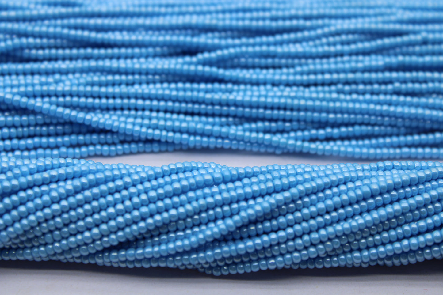 11/0 Preciosa Seed Beads, Steel Blue Opaque Luster, 1 Hank, Czech Seed Beads, Embroidery Material, Jewelry Supply, 46035