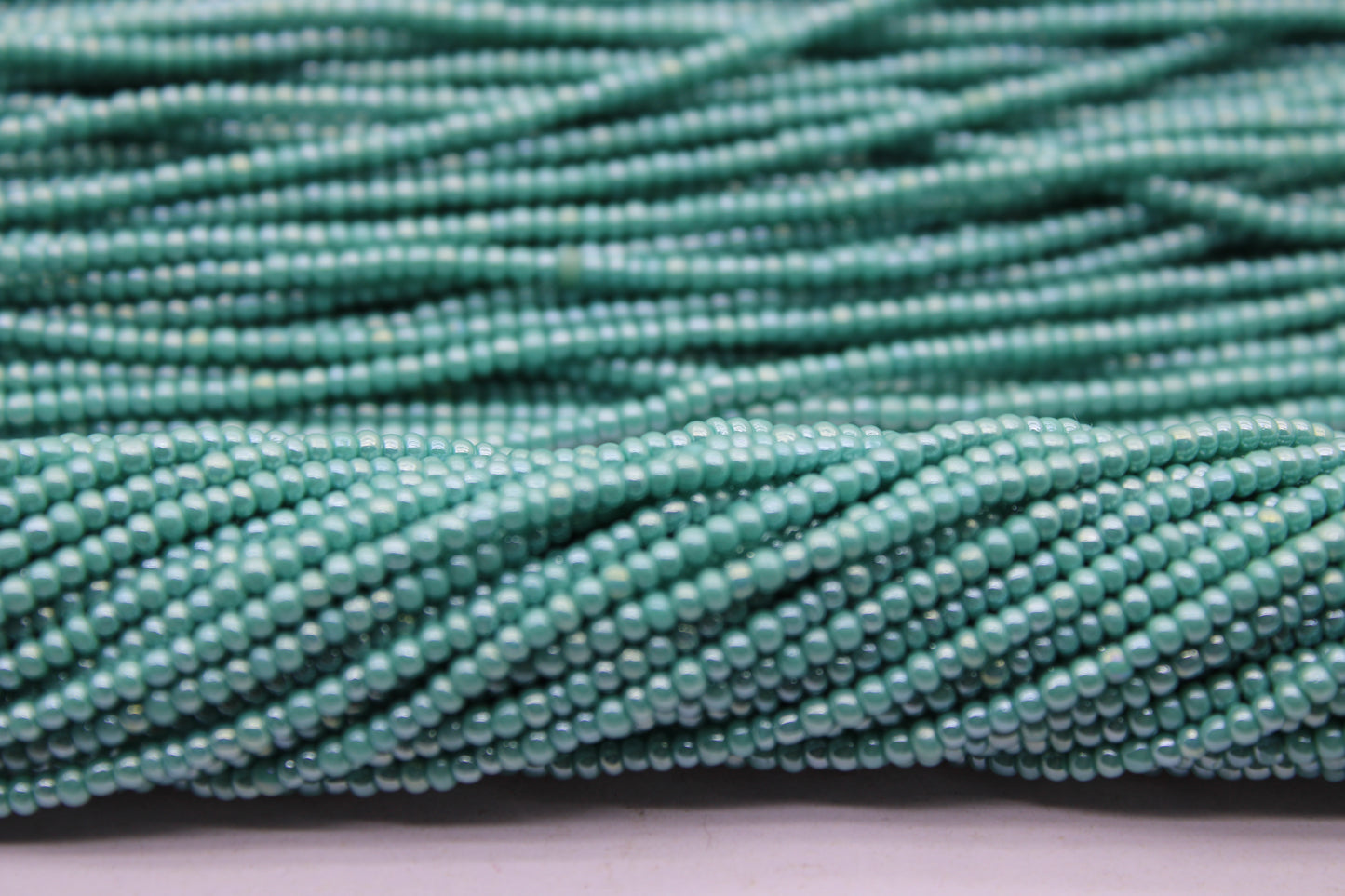 11/0 Preciosa Seed Beads, Turquoise Blue Luster, 1 Hank, Czech Seed Beads, Embroidery Material, Jewelry Supply, 46055