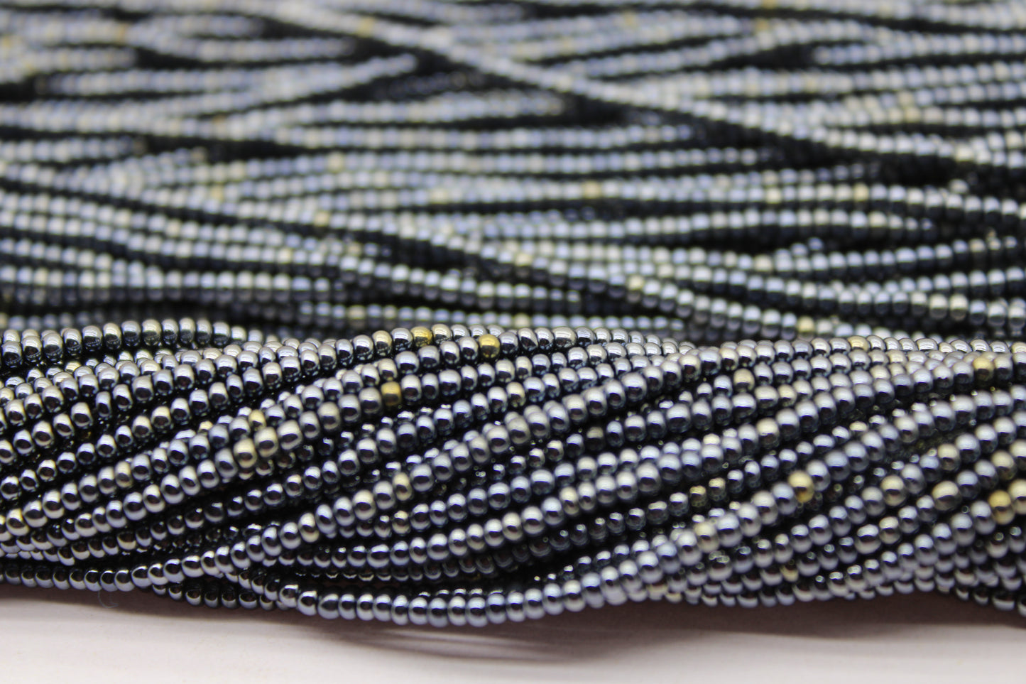 11/0 Preciosa Seed Beads, Hematite Luster, 1 Hank, Czech Seed Beads, Embroidery Material, Jewelry Supply, 38649