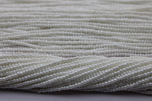 11/0 Preciosa Seed Beads, Alabaster White Opaque Luster, 1 Hank, Czech Seed Beads, Embroidery Material, Jewelry Supply, 57102