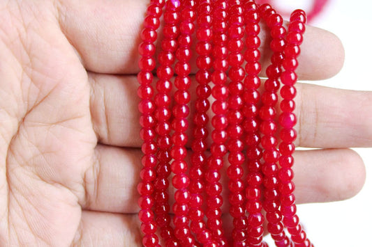 3 mm Red Glass Beads | High-Quality Beads for Embroidery and Jewelry Making