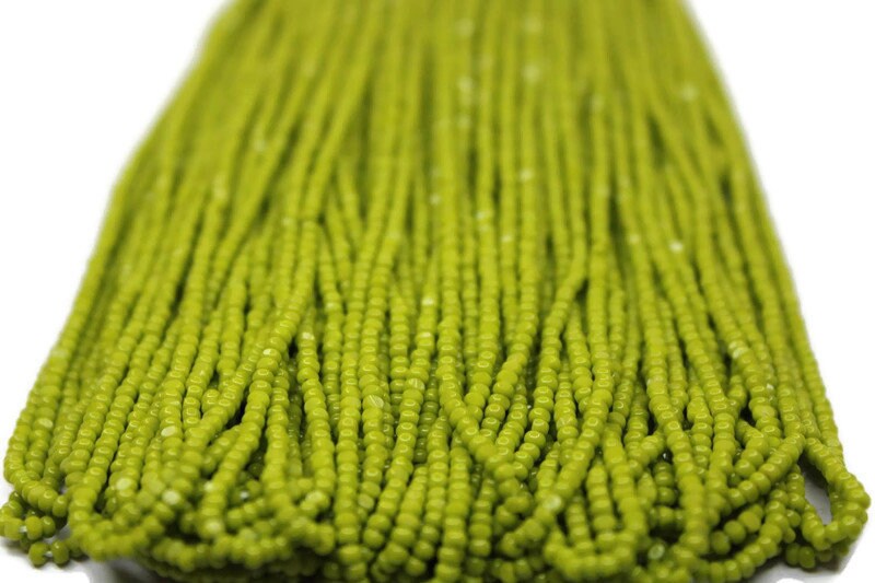 11/0 Charlotte true Cut Beads Opaque Olive Green (2 Perfect Facets) 10/20/50/250/500 Grams, Embroidery Material, Jewelry Supply, Premium True Cuts, 53430