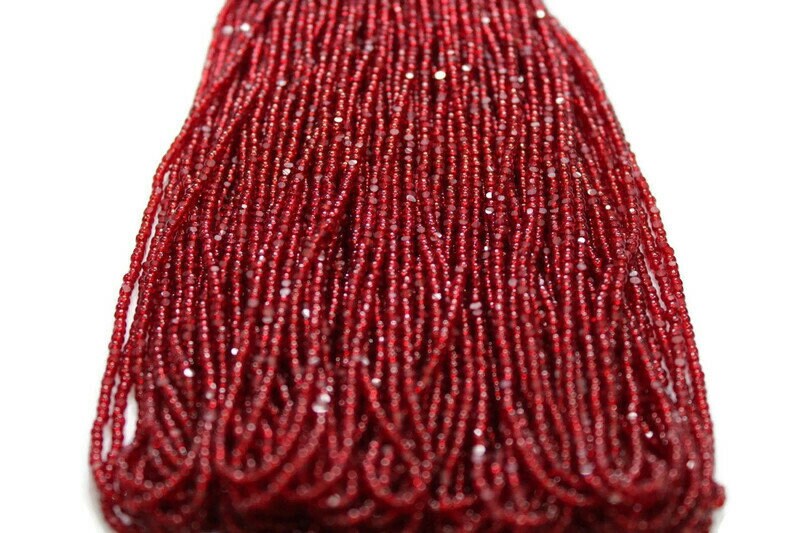 11/0 Charlotte true Cut Beads Transparent Red (2 Perfect Facets)10/20/50/250/500 Grams, Embroidery Material, Jewelry Supply, Premium True Cuts, 90090