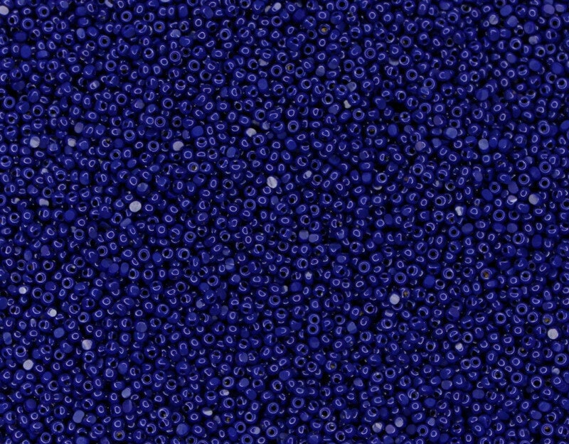 11/0 Charlotte true Cut Beads Blue Opaque (2 Perfect Facets) 10/20/50/250/500 Grams, Embroidery Material, Jewelry Supply, Vintage Premium True Cuts, 33070