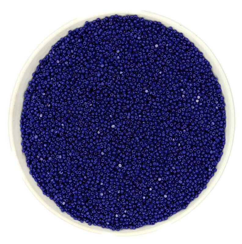 11/0 Charlotte true Cut Beads Blue Opaque (2 Perfect Facets) 10/20/50/250/500 Grams, Embroidery Material, Jewelry Supply, Vintage Premium True Cuts, 33070