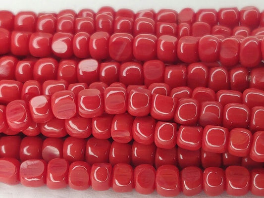 7/0 Charlotte True Cut Beads, Rare Hand Cut, Opaque Indian Coral Glass Beads (2 Perfect Facets) 10/20/50/250/500 Grams. Embroidery, Jewelry beads