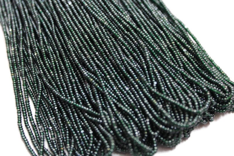 13/0 Charlotte Cut Beads, Tr. Luster Bottle Green, 1/3/5 Hanks, Preciosa Ornella Beads, Embroidery Beads, Craft Supply, Jewelry Findings, 3004.