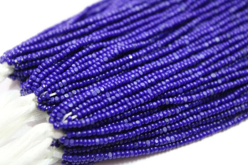 13/0 Charlotte Cut Beads. Op. Dark Blue, 1/3/5 Hanks, Preciosa Ornella Beads, Embroidery Beads, Craft Supply, Jewelry Findings, 33070.