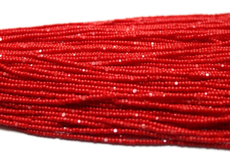 11/0 Charlotte true Cut Beads Opaque Red (2 Perfect Facets) 10/20/50/250/500 Grams, Embroidery Material, Jewelry Supply, Vintage Premium True Cuts, 93170