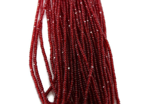 11/0 Charlotte true Cut Beads Tr. Dark Red (2 Perfect Facets) 1/3/5 Hanks, Embroidery Material, Jewelry Supply, Vintage Premium True Cuts, 90120