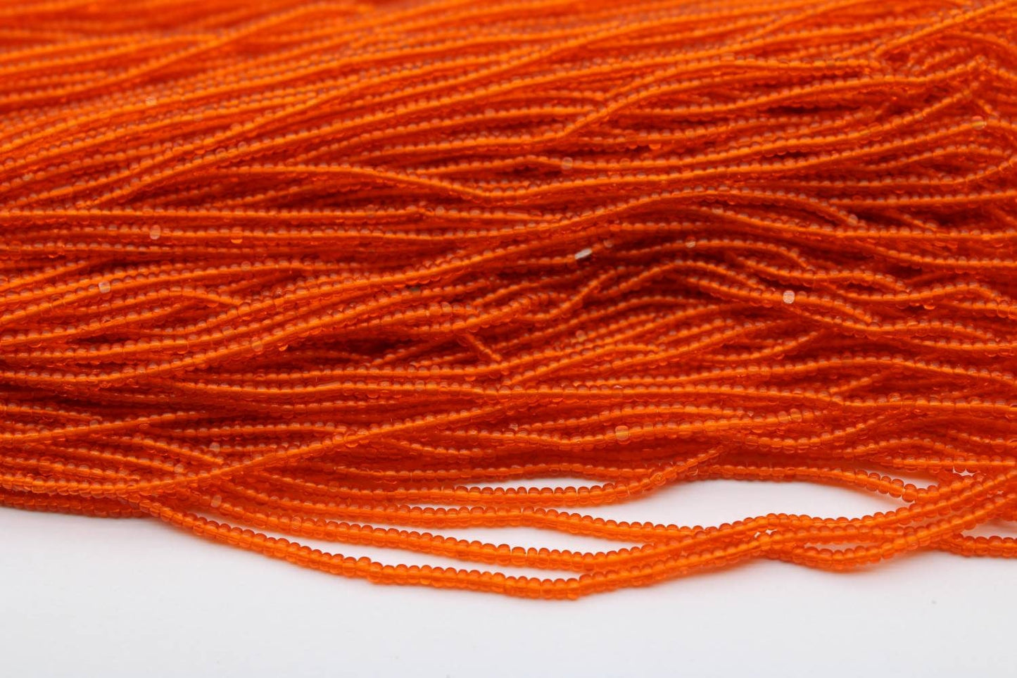 13/0 Charlotte Cut Beads, Orange Transparent, 1/3/5 Hanks, Preciosa Ornella Beads, Embroidery Beads, Craft Supply, Jewelry Findings, 90030.