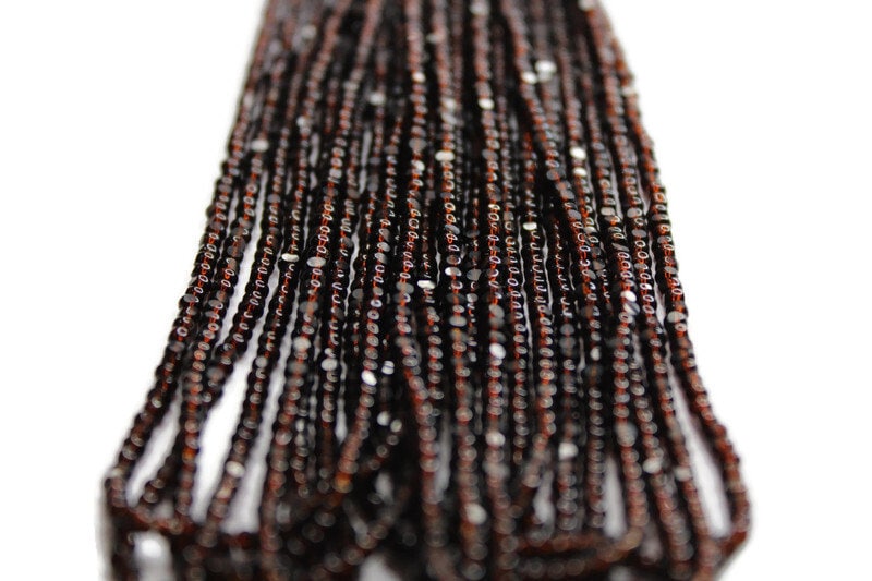 11/0 Charlotte true Cut Beads Tr. Brown (2 Perfect Facets) 1/3/5 Hanks, Embroidery Material, Jewelry Supply, Vintage Premium True Cuts, 10140