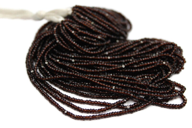 11/0 Charlotte true Cut Beads Tr. Brown (2 Perfect Facets) 1/3/5 Hanks, Embroidery Material, Jewelry Supply, Vintage Premium True Cuts, 10140