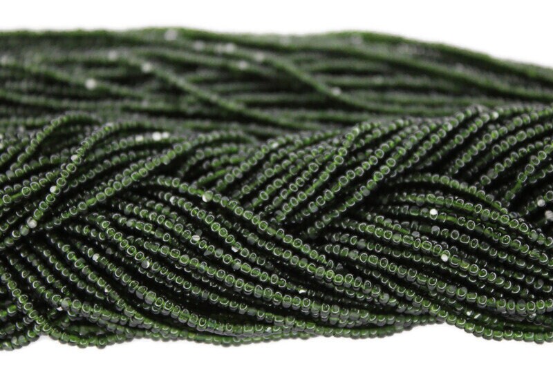 11/0 Charlotte true Cut Beads Tr. Olivine (2 Perfect Facets) 1/3/5 Hanks, Embroidery Material, Jewelry Supply, Vintage Premium True Cuts, 50290