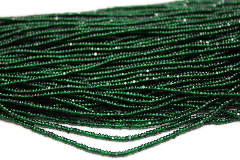 11/0 Charlotte true Cut Beads Tr.Bottle Green (2 Perfect Facets) 1/3/5 Hanks, Embroidery Material, Jewelry Supply, Vintage Premium True Cuts, 50150