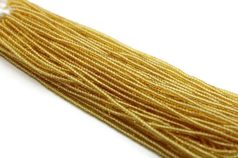 13/0 Charlotte Cut Beads, Tr. Light Gold, 1/3/5 Hanks, Preciosa Ornella Beads, Embroidery Beads, Craft Supply, Jewelry Findings, 10020.