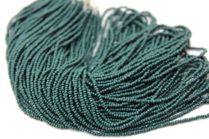 13/0 Charlotte True Cut Beads, Dark Emerald Opaque (2 Perfect Facets) 5/10/20/50/250/500 Grams, Embroidery Material, Jewelry Supply, Premium True Cuts, 53270