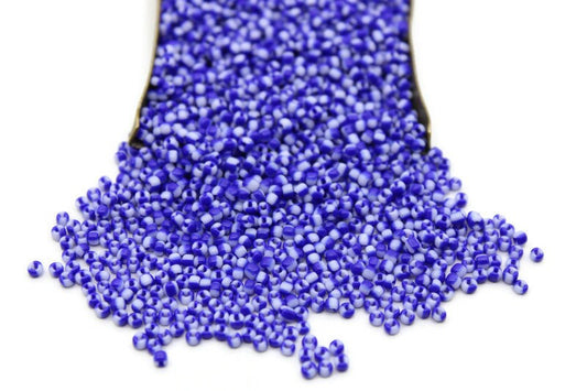 11/0 Navy Blue-White Striped Seed Beads, 20/50/100 Grams Packs, Embroidery Beads, Jewelry Beads, Craft Supply, Rondelle Beads, Indian Seed Beads, 481/4.