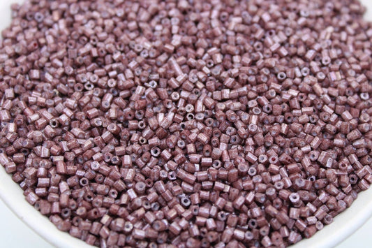 11/0 2 Cut Seed Beads, D. Copper Frosted , 20/50/100 Grams Packs, Embroidery making, Economical Jewelry Making. Indian Hex Cut, Hexagon Beads, 530M/12.