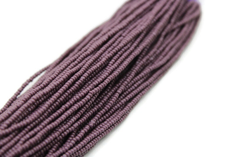 13/0 Charlotte Cut Beads, Purple Opaque, 1/3/5 Hanks, Preciosa Ornella Beads, Embroidery Beads, Craft Supply, Jewelry Findings, 23040.