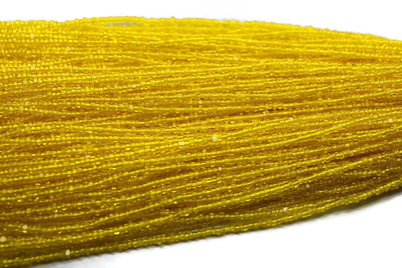 11/0 Charlotte true Cut Bead Transparent Yellow (2 Perfect Facets) 10/20/50/250/500 Grams, Embroidery Material, Jewelry Supply, Premium True Cuts, 80010
