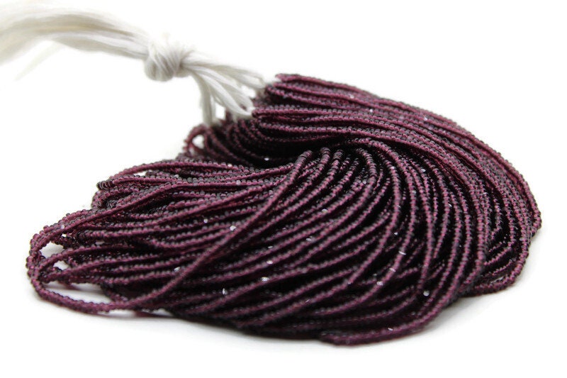 11/0 Charlotte true Cut Beads Tr. Dark Amethyst (2 Perfect Facets) 1/3/5 Hanks, Embroidery Material, Jewelry Supply, Vintage Premium True Cuts, 20080
