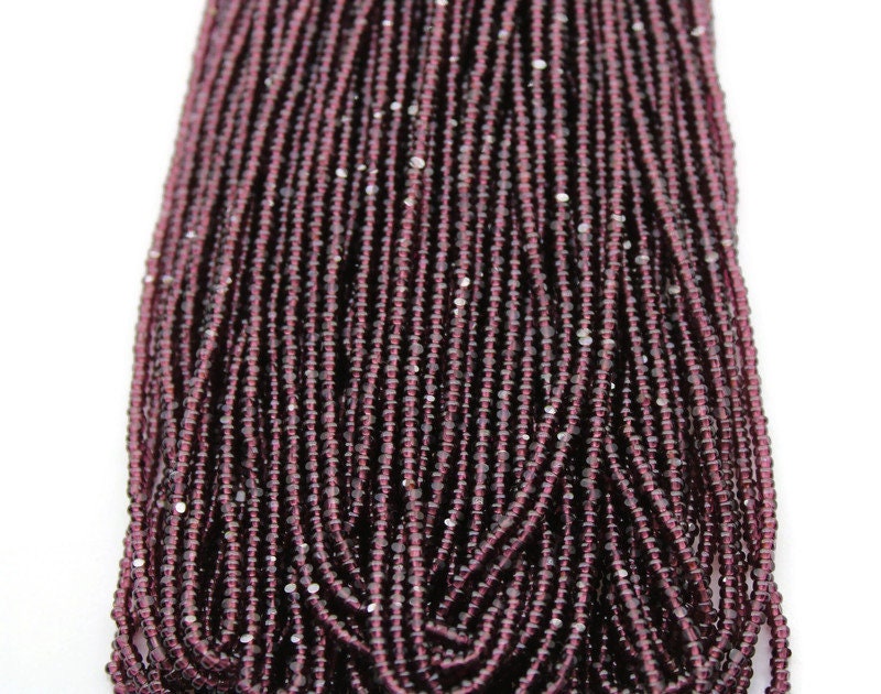 11/0 Charlotte true Cut Beads Tr. Dark Amethyst (2 Perfect Facets) 1/3/5 Hanks, Embroidery Material, Jewelry Supply, Vintage Premium True Cuts, 20080