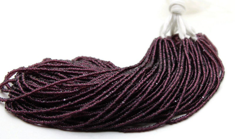 11/0 Charlotte true Cut Beads Tr. Dark Amethyst (2 Perfect Facets) 1/3/5 Hanks, Embroidery Material, Jewelry Supply, Vintage Premium True Cuts, 20080