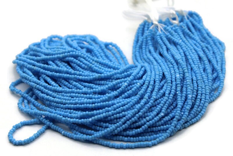 11/0 Charlotte true Cut Beads Arabian Blue Opaque (2 Perfect Facets) 10/20/50/250/500 Grams. Embroidery, Jewelry Material, Premium True Cuts, 63020