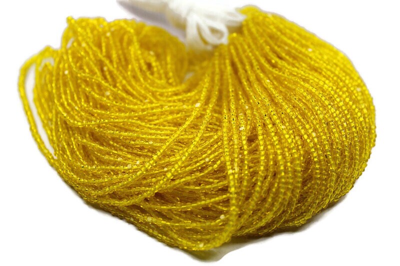 11/0 Charlotte true Cut Bead Transparent Yellow (2 Perfect Facets) 10/20/50/250/500 Grams, Embroidery Material, Jewelry Supply, Premium True Cuts, 80010
