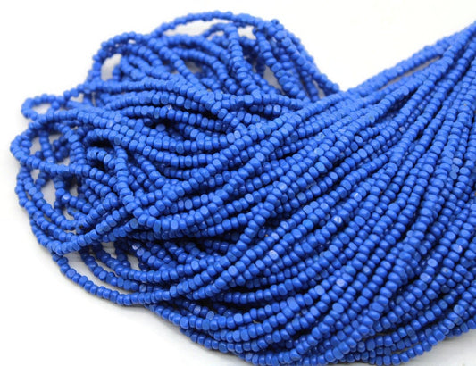 11/0 Charlotte true Cut Beads Teal Blue Opaque (2 Perfect Facets) 1/3/5 Hanks. Embroidery Material, Jewelry Supply, Vintage Premium True Cuts, 33210