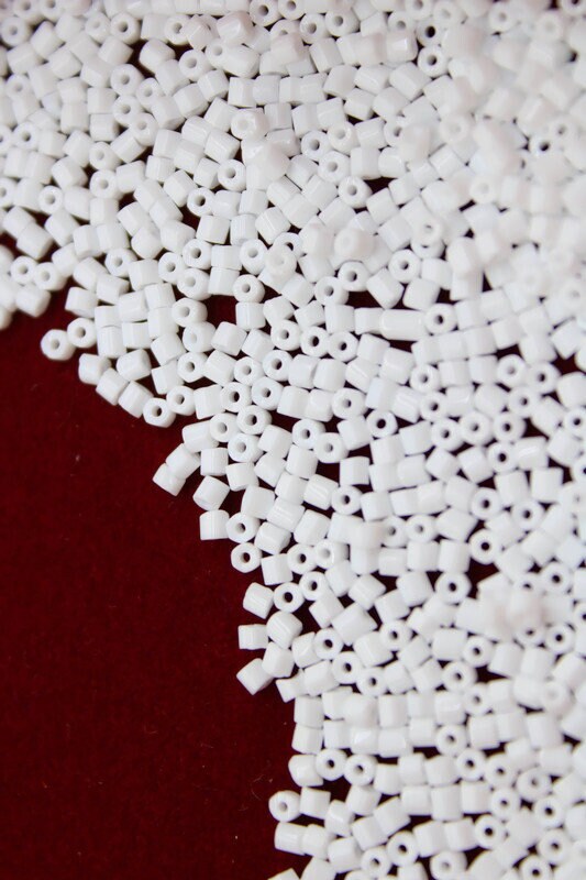 11/0 Preciosa 2 Cut Beads, White Opaque, Hexagon Glass Czech Seed Beads, 20/50/100 Grams Packs, Preciosa Ornella Beads, Embroidery Beads, Jewelry Findings, 03050/S63