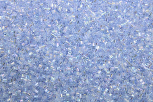 Matsuno Hexagon 2 Cut, 15/0, Sky Blue AB, Japanese Seed Beads, 10/20/50 Grams, Hex Cut Beads, MGB Glass Beads, Embroidery Material, 13R (543)/S14