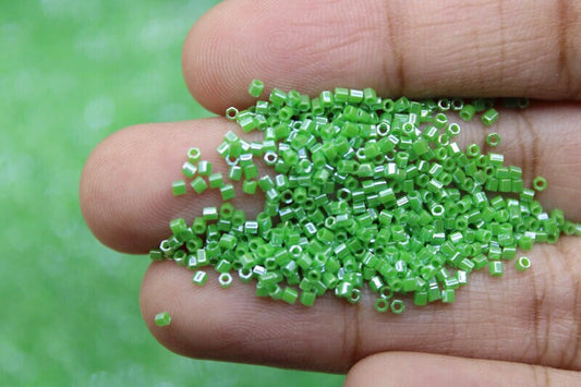 Miyuki Hexagon 2 Cut, 15/0, Opaque Jade Luster, Japanese Seed Beads, 10/20/50 Grams, Hex Beads, Miyuki Glass Beads, Embroidery Material, 431/S26