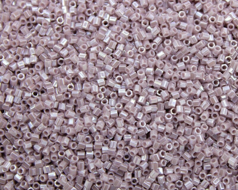 Miyuki Hexagon 2 Cut, 15/0, Mauve Opaque Luster, Japanese Seed Beads, 10/20/50 Grams, Hex Beads, Miyuki Glass Beads, Embroidery Material, 437/S24