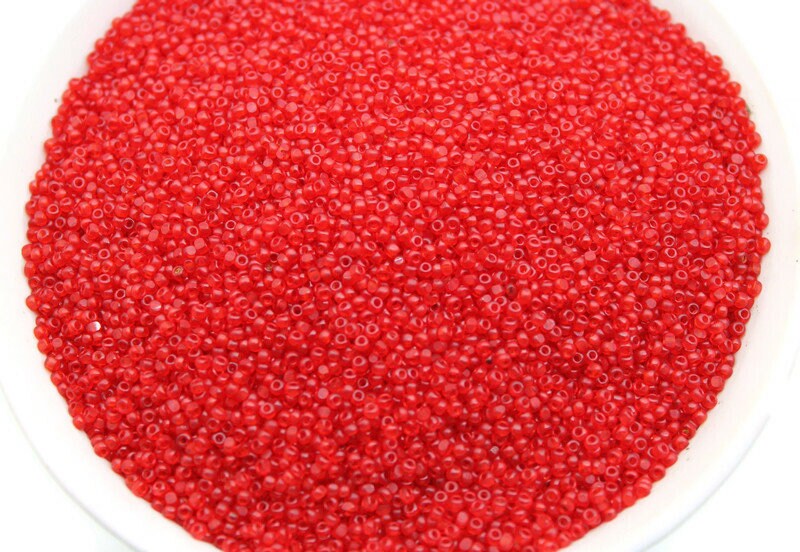 11/0 Charlotte true Cut Beads Light Red Transparent (2 Perfect Facets) 10/20/50/250/500 Grams, Embroidery Material, Jewelry, Premium True Cuts, 90070
