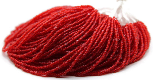 11/0 Charlotte true Cut Beads Light Red Transparent (2 Perfect Facets) 1/3/5 Hanks, Embroidery Material, Jewelry Supply, Vintage Premium True Cuts, 90070