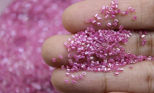 Miyuki Hexagon 2 Cut, 15/0, Ruby Pink Luster, Japanese Seed Beads, 10/20/50 Grams, Hex Cut Beads, Miyuki Beads, Embroidery Material, 340/S5