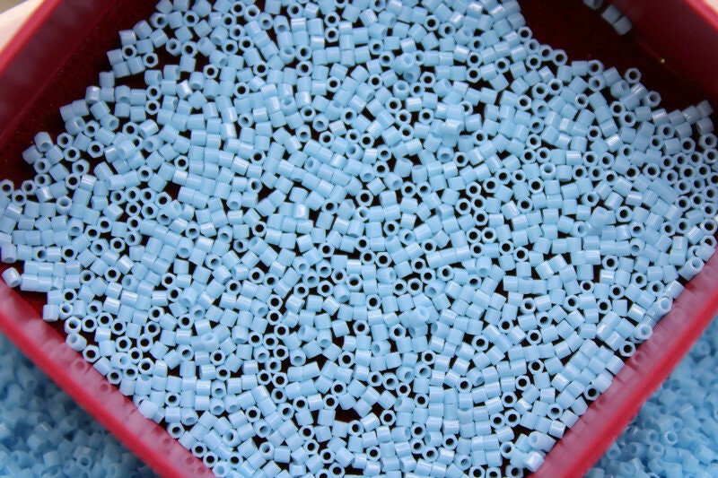 Miyuki Hexagon 2 Cut, 15/0, Blue Opaque, Japanese Seed Beads, 10/20/50 Grams, Hex Beads, Miyuki Glass Beads, Embroidery Material, Supply, 413/S1