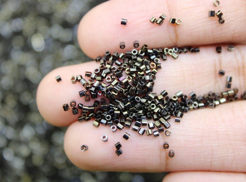 Miyuki Hexagon 2 Cut, 15/0, Olive Metallic, 10/20/50 Grams, Hex Cut Beads, Miyuki Glass Beads, Embroidery Material, 459/S29