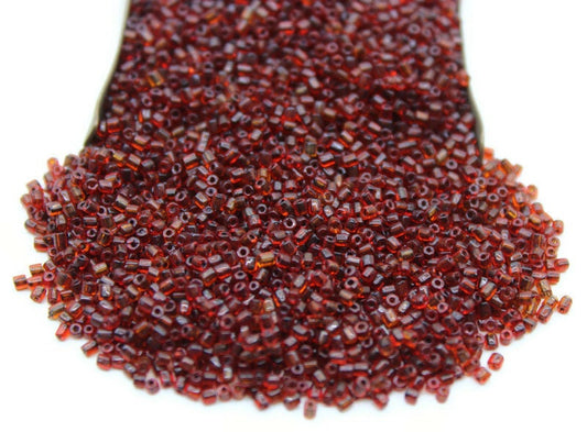 15/0 Czech 2 Cut, Reddish Orange, Hex Glass Seed Beads, 10/20/50/100 Grams Packs, Embroidery making, Jewelry Making, Vintage Beads, Supply, 5D/14