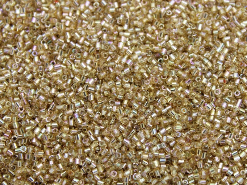 15/0 Czech Hexagon 2 Cut, Gold AB, 10/20/50/100 Grams Packs, Embroidery making, Jewelry Making, Vintage Beads, craft Supply, Seed Beads, 22RB/18