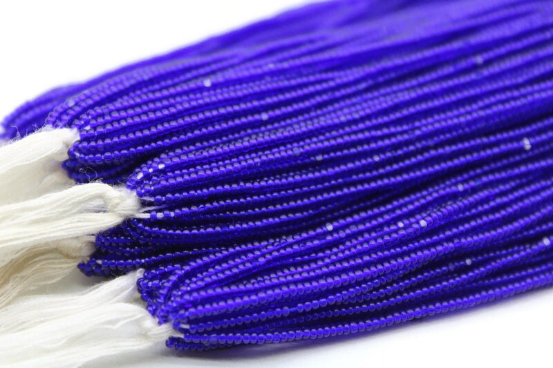 13/0 Charlotte Cut Beads, Tr. Dark Capri Blue, 1/3/5 Hanks, Preciosa Ornella Beads, Embroidery Beads, Craft Supply, Jewelry Findings, 30100.