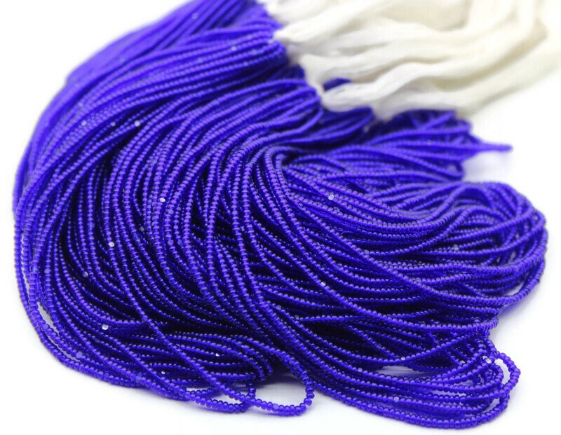 13/0 Charlotte Cut Beads, Tr. Dark Capri Blue, 1/3/5 Hanks, Preciosa Ornella Beads, Embroidery Beads, Craft Supply, Jewelry Findings, 30100.