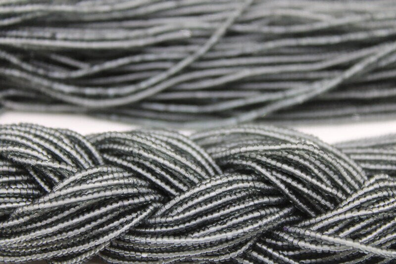 13/0 Charlotte Cut Beads, Gray Transparent, 1/3/5 Hanks, Preciosa Ornella Beads, Embroidery Beads, Craft Supply, Jewelry Findings, 40010.