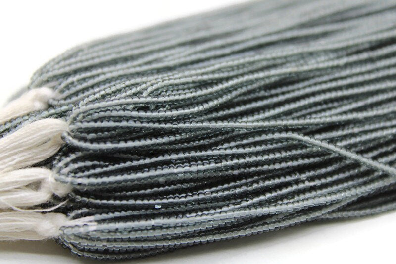 13/0 Charlotte Cut Beads, Gray Transparent, 1/3/5 Hanks, Preciosa Ornella Beads, Embroidery Beads, Craft Supply, Jewelry Findings, 40010.