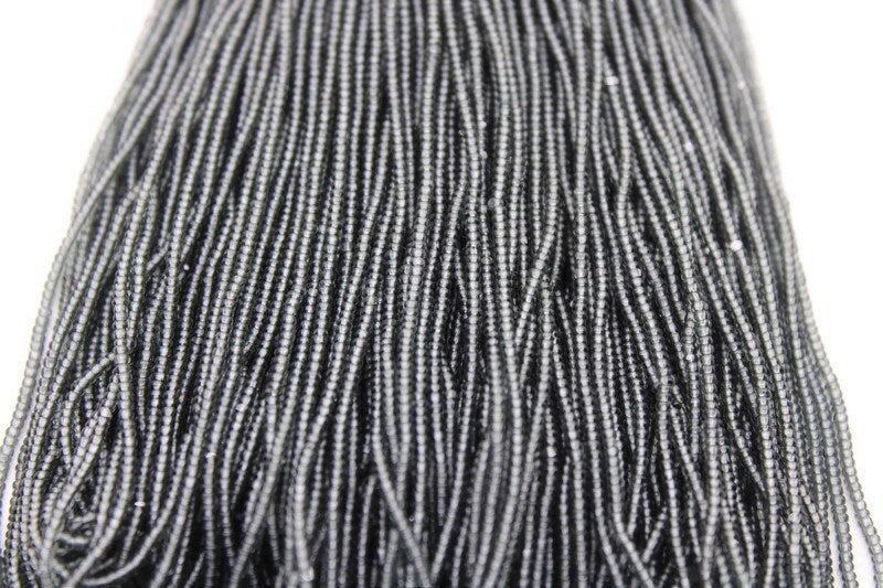 13/0 Charlotte Cut Beads, Gray Transparent, 1/3/5 Hanks, Preciosa Ornella Beads, Embroidery Beads, Craft Supply, Jewelry Findings, 40010.